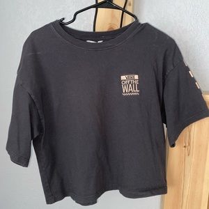 navy and baby pink vans top